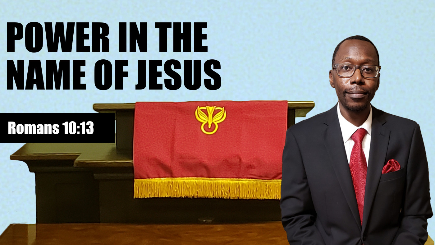 In the name of Jesus banner