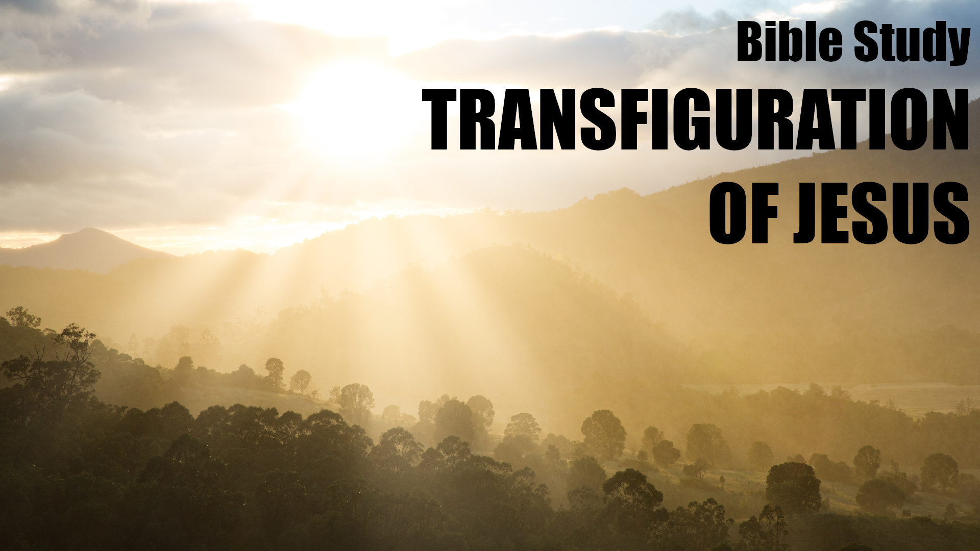 The Transfiguration of Jesus Bible Study Banner