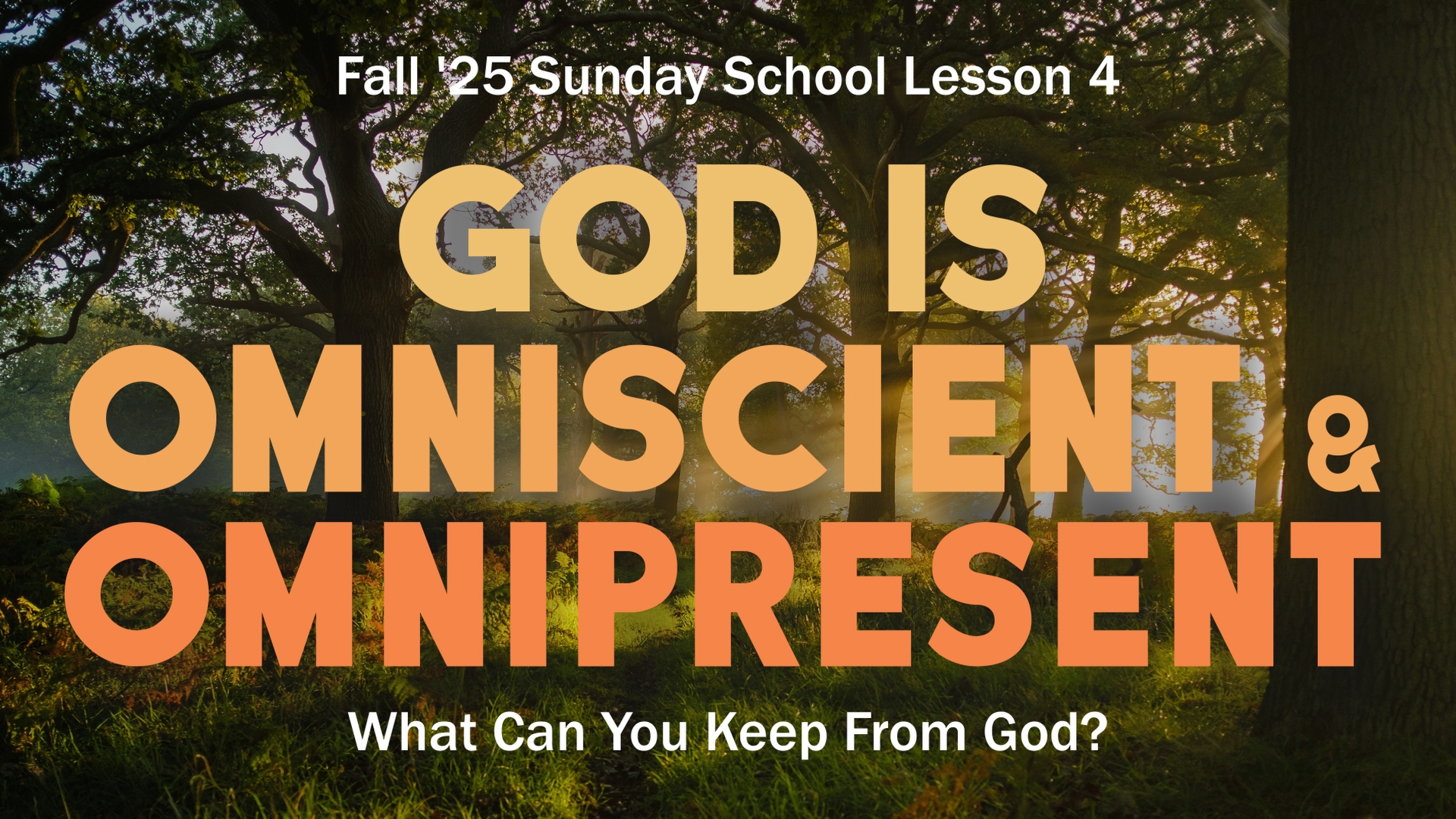 God Is All-Knowing Lesson Banner