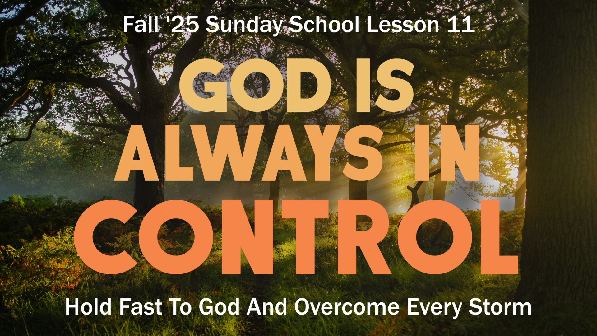 God Is In Control Lesson Banner