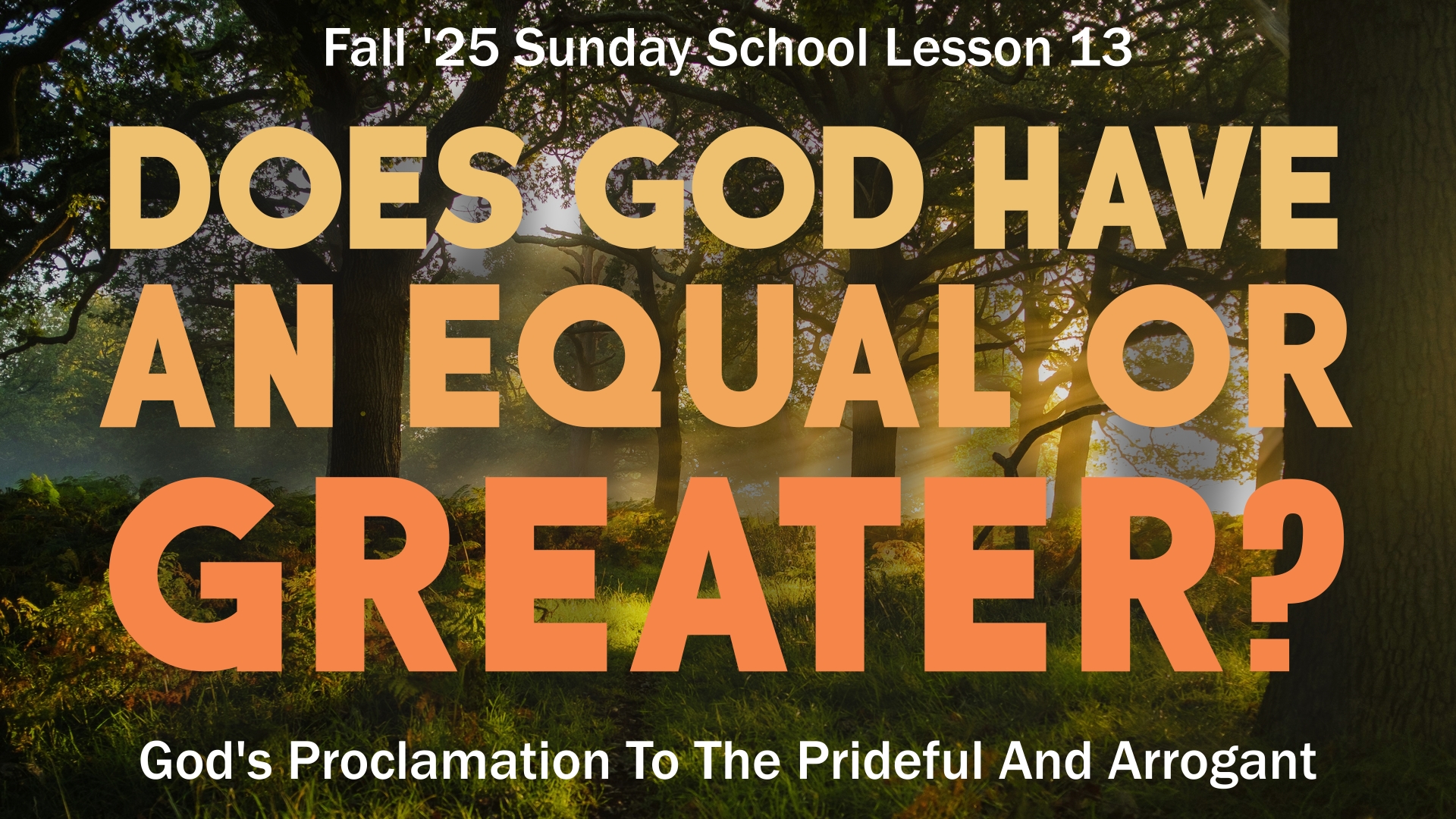 Who Is like God Lesson Banner