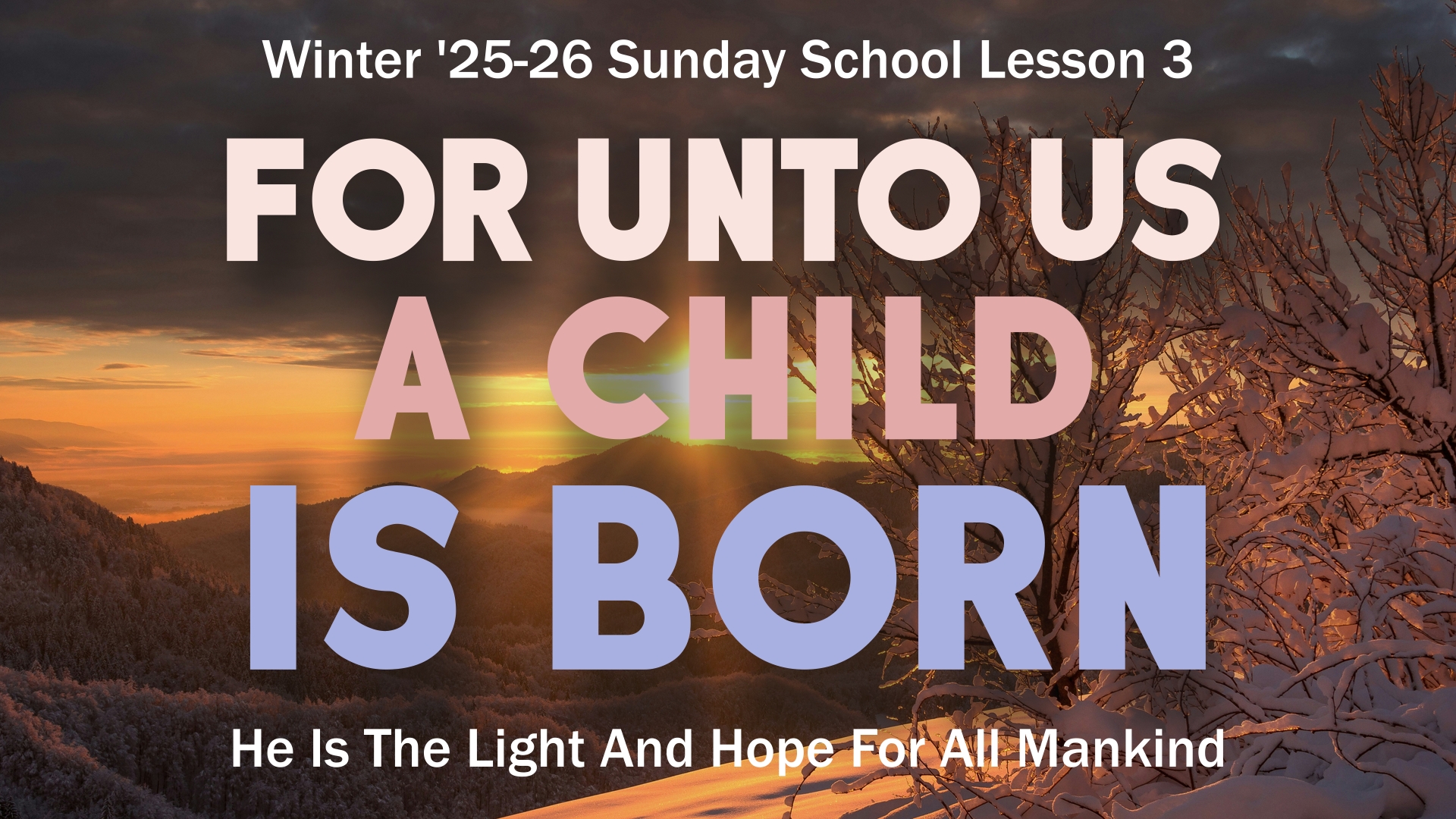 Christ Light and Hope Lesson Banner