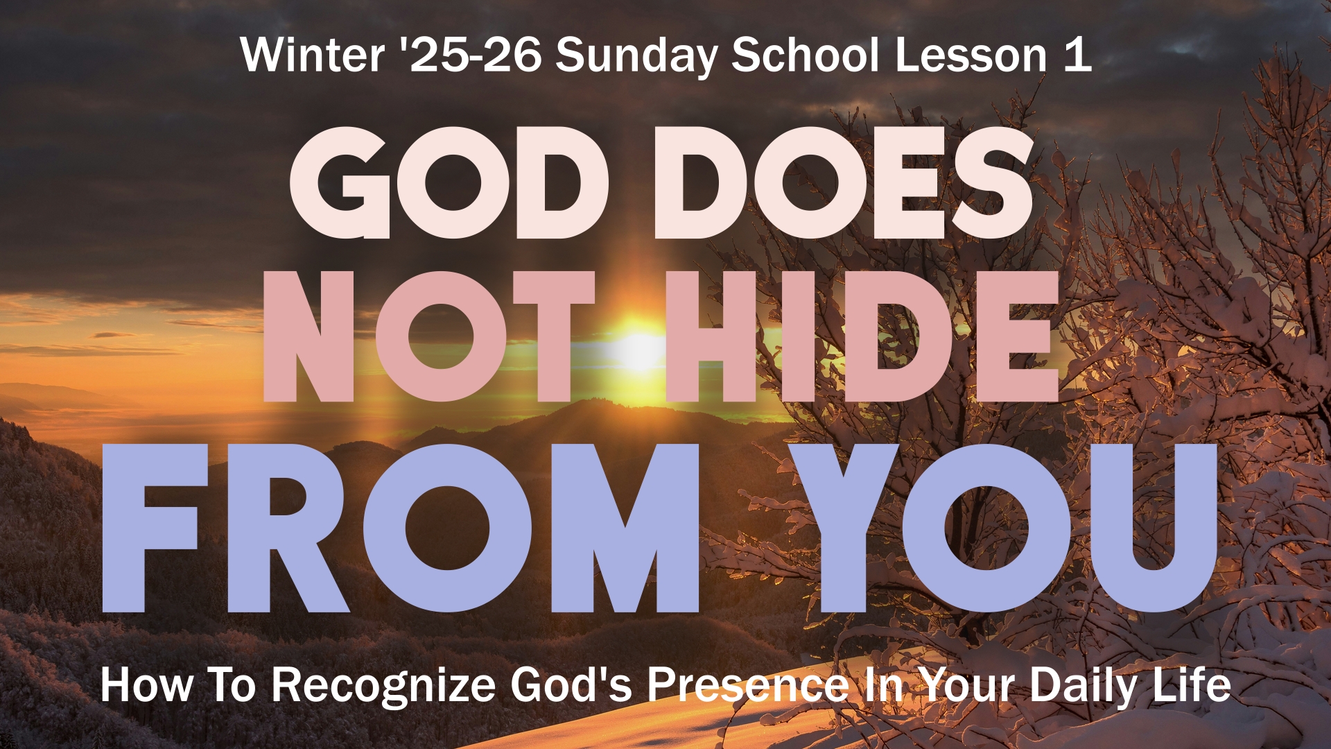 Recognizing God's Presence Lesson Banner