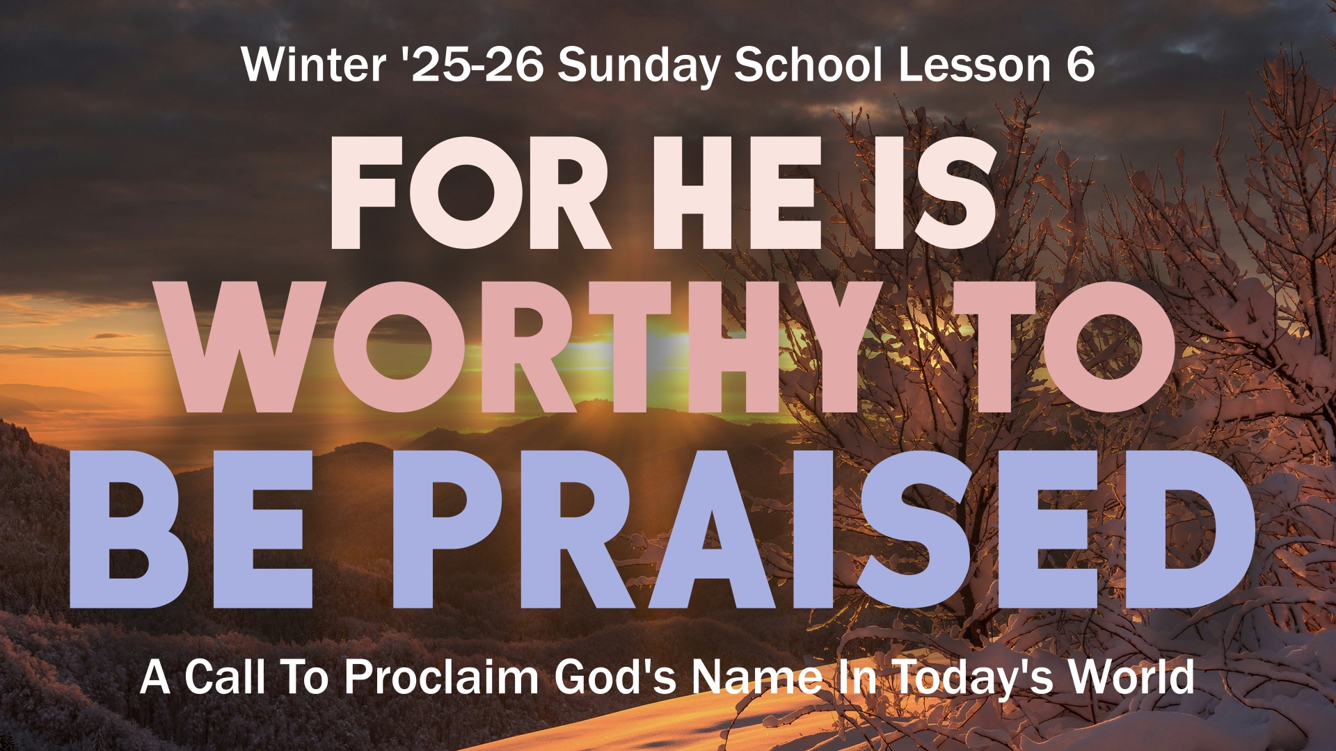 Worship God in His Sanctuary Banner