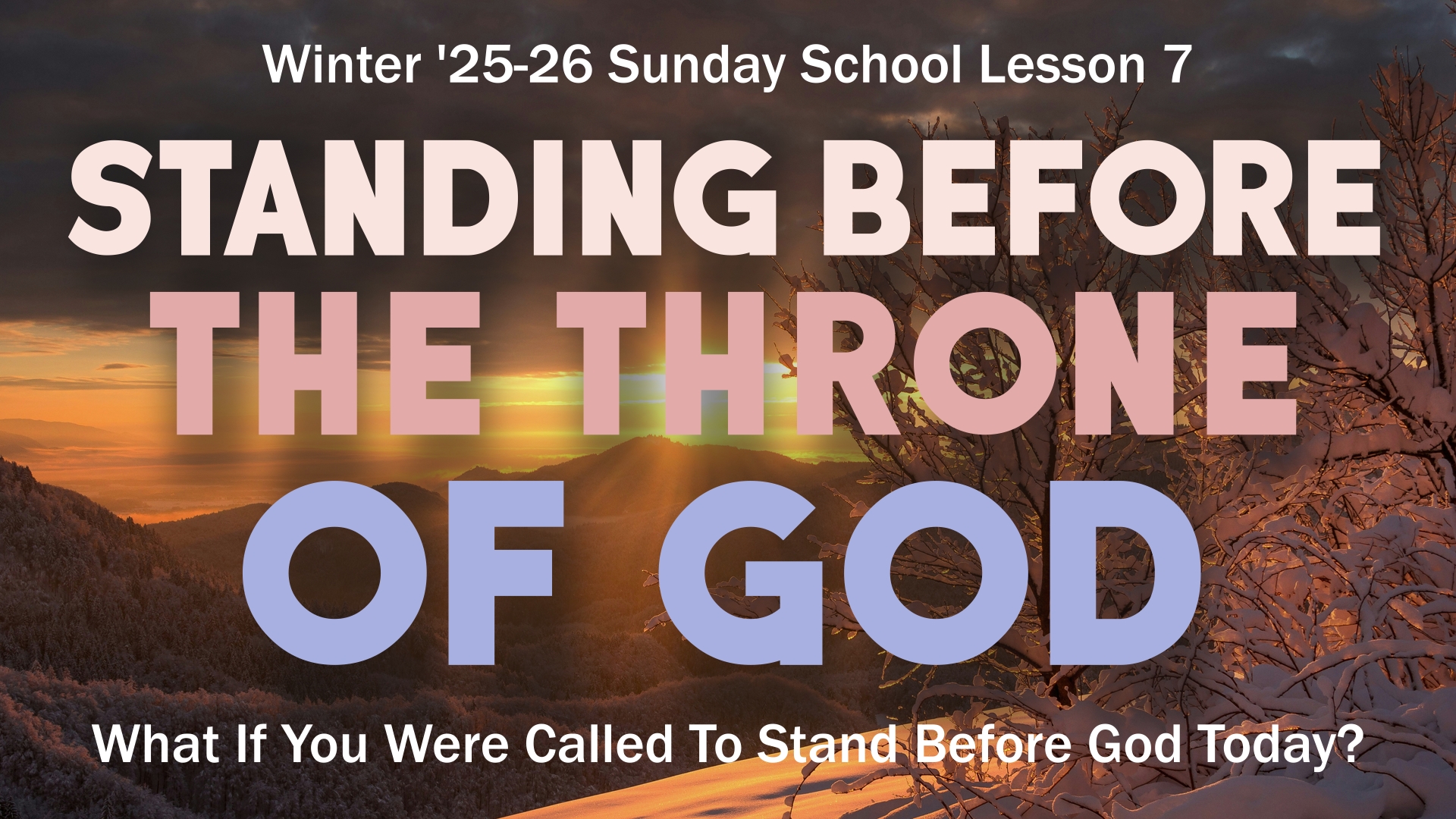 Before God's Throne Lesson Banner