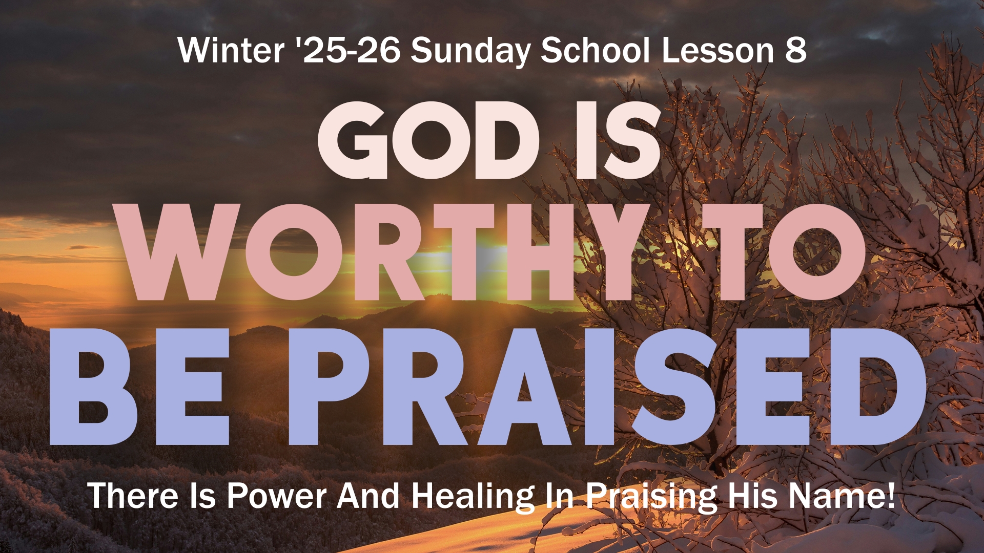 Praise God Lesson Banner
