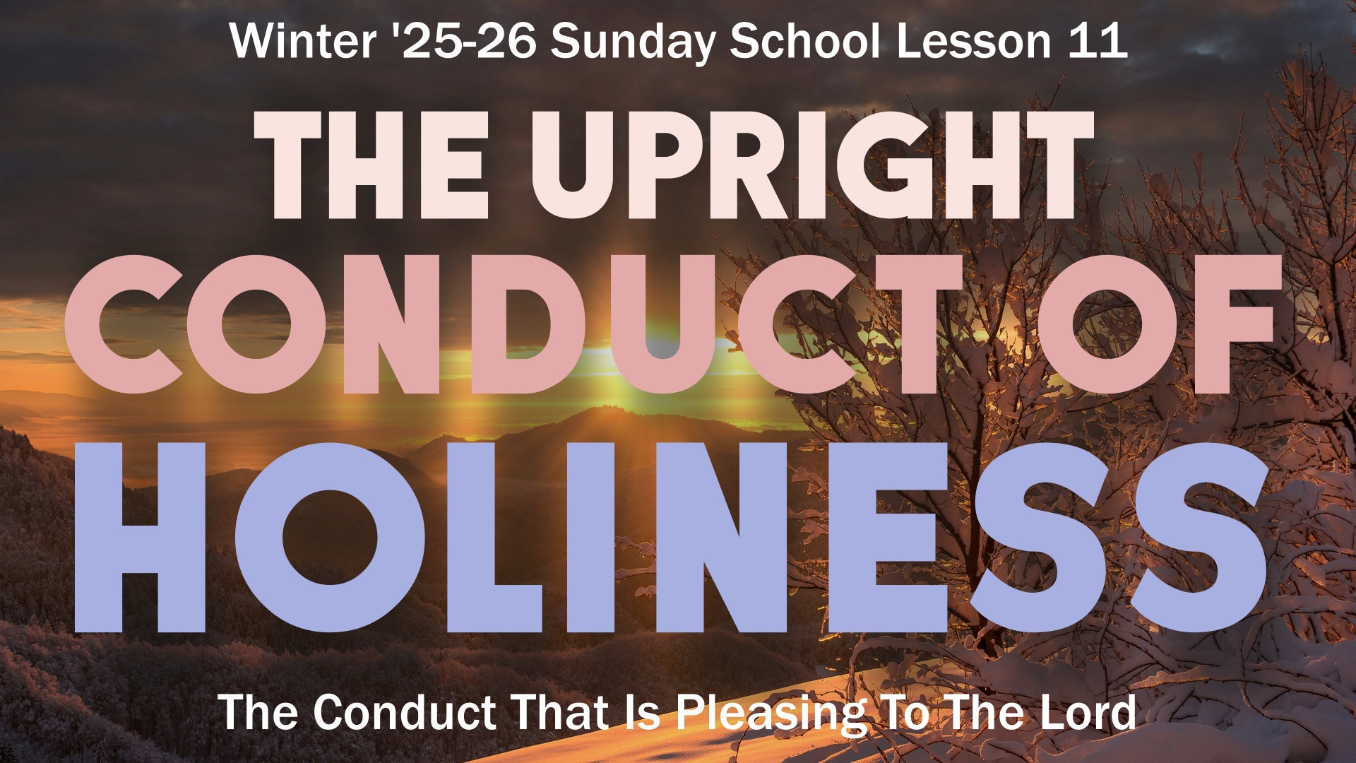 Upright Conduct of Believers Banner