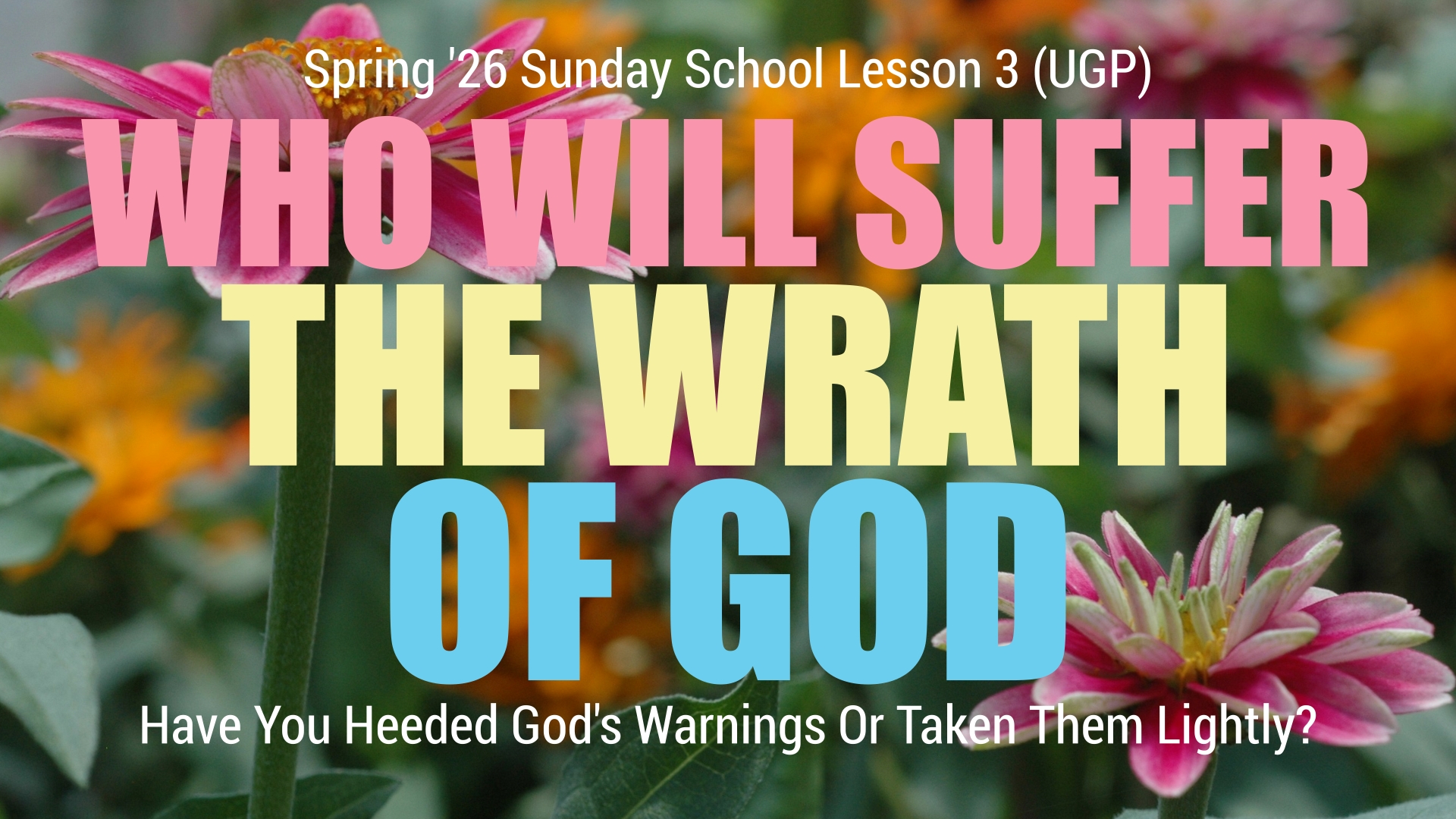 God's Wrath Is Revealed lesson banner