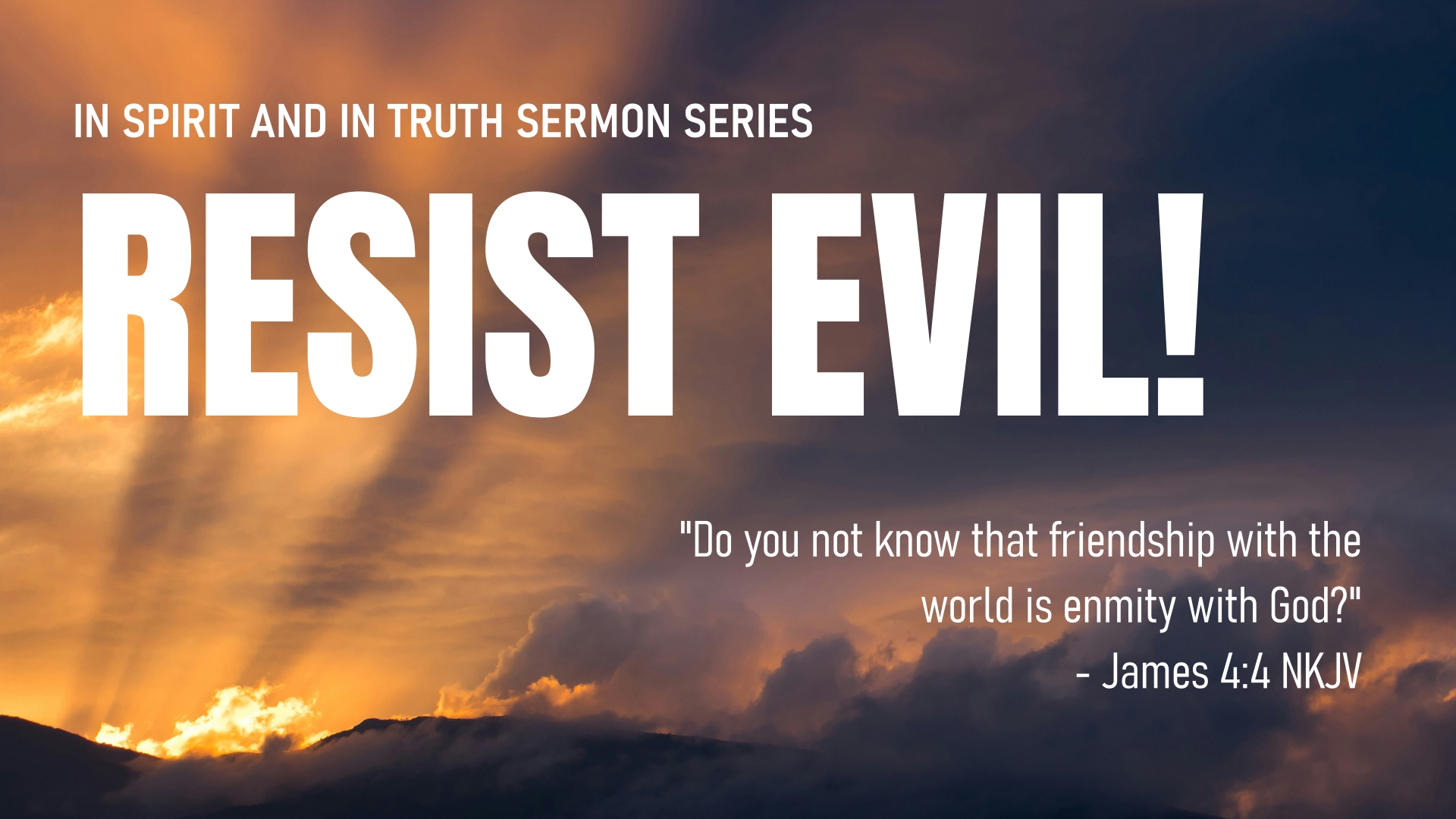 Confront Evil Sermon Banner