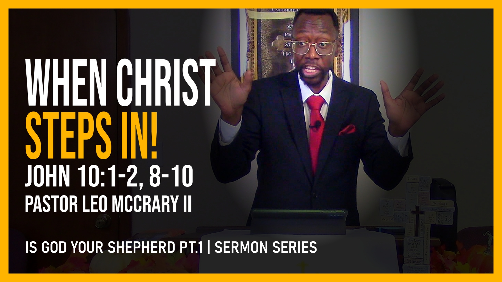 When Christ Steps In Banner